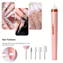 Lixadeira Elétrica Unhas Sem Fio Portátil Manicure Pedicure Caneta Artística Leve