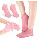 Kit Luva e Meia de Silicone Grande Hidratação Esfoliante Mãos e Pés Ressecados Reutilizável Meia e Luva Hidratante
