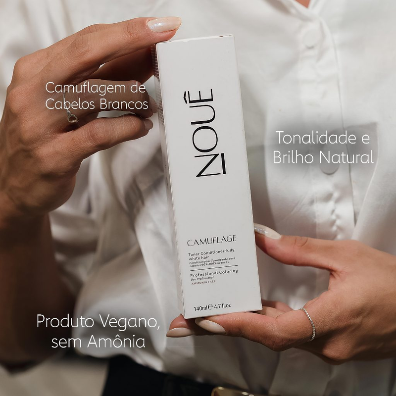 Nouê Tonalizante Capilar Camuflage Medium 140 ml Sem Amônia Para Cabelos de Base 3 a 7 Tom Castanho